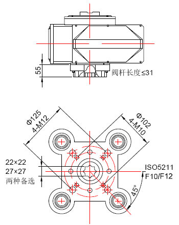 直装式20NM安装尺寸图